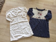 BLANC D'IVOIRE & AUTRE: LOT DE 2 JOLIES CHEMISES DE NUIT FILLETTE TAILLE 2 ANS