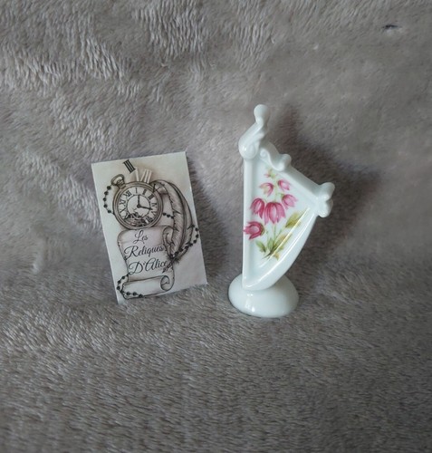 Harpe miniature décor floral