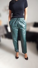 Pantalon tapered carotte vert foncé NEUF Zara 36 38