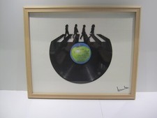 Cadre BEATLES Disque Vinyle photodécoupé, Lennon, McCartney, NO Stones