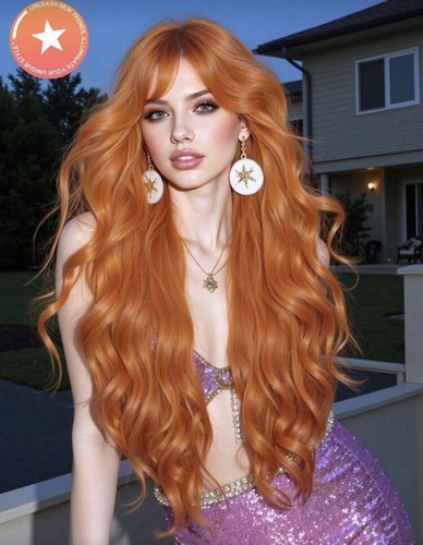 Perruque longue rousse - rousse, wig