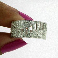 Bague alliance diamant simulé