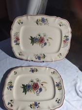 2 grands plats  anciens Digoin Sarreguemines “Agreste” 38 et 33 cm