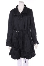 LAUREN VIDAL Manteau Froissé Métallique Effet XXL Black