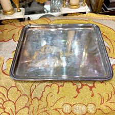 ancien petit plateau en metal argenté  epok 1900