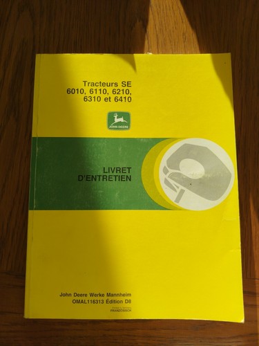 Livret entretien john deere - livret,