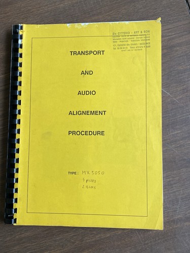 Instruction otari 5050 - instruction, mx-5050