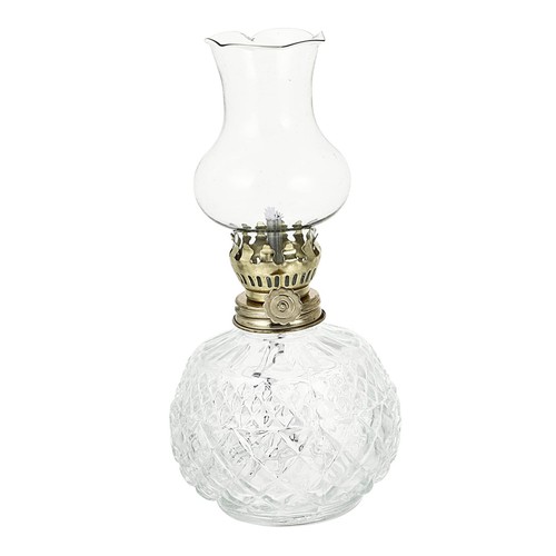 Verre lampe pétrole - verre,