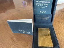 briquet dupont plaque or grand