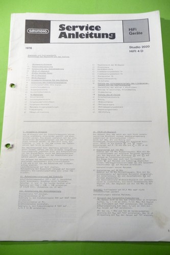Manuel service pour - service, grundig