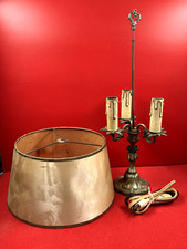 Lampe bouillotte vintage en bronze dans son jus à restaurer 46 cm