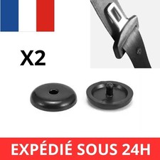 2x Arrêt de boucle Ceinture de sécurité - Bouton Clip Universel Voiture - Noir