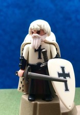 Playmobil Chevalier Knight Croisé Crusader 4625 Moine Château Custom Vintage