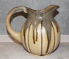 MAGNIFIQUE ANCIEN PICHET MELON COLOQUINTE POTERIE DE DIGOIN CERAMIQUE VERNISSÉ