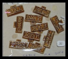 FÈVES PLAQUES PAYS-ECRITURE