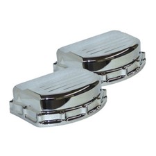 Paughco Panhead Rockerboxen Billet Aluminium Chromé, pour Harley-Davidson 48-65