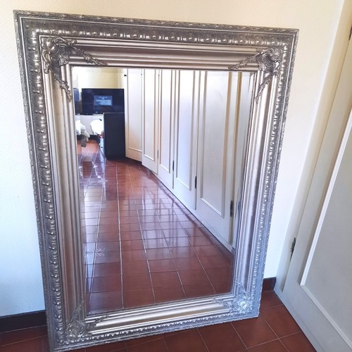 Miroir biseauté ancien bois