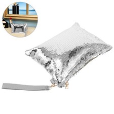  Pochette rétro argentée à