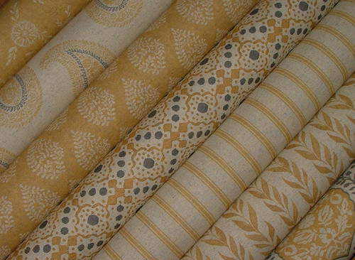 Mélange lin rideau tissu - mélange,