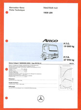 MERCEDES TRUCKS / ACTROS / TRACTEUR 4X2 / TYPE 1828 LSN / FICHE TECHNIQUE 1997