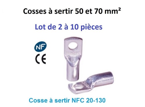 Cosse électrique sertir 50 - cosse, à