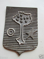 64 LONS ARMOIRIES BLASON ANCIENNE MATRICE DE FONDERIE EN BOIS MOBILIER URBAIN