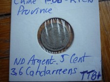 Chine China Asie, 3.6 Candareens, Foo Kien Province, 1,4 Grammes/16mm Tres Rare