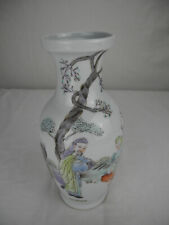 ancien vase porcelaine Chine déco vintage Chinese porcelain vase Porzellanvase