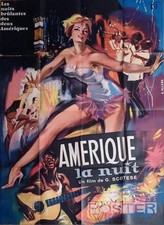 AMERICA BY NIGHT - SEXY WOMAN /  DANCE / LEGS / GUITAR - ORIGINAL MOVIE POSTER