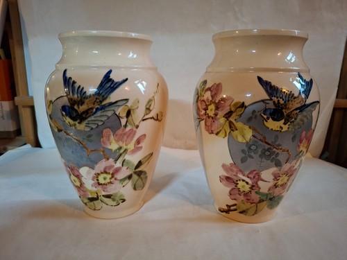 Paire anciens vases pieds - vases/pieds, de