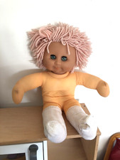 Poupée Vintage  Cabbage ??? cheveux laine roses