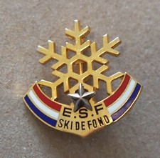 Insigne, broche médaille ski