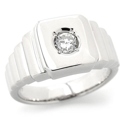 Bague chevalière solitaire - bague,