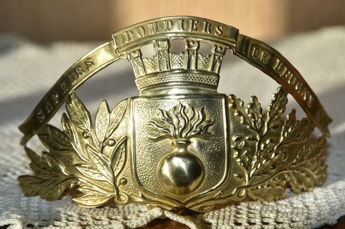 Plaque casque sapeur pompier - -,