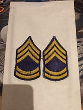Lot de grades armée us SERGEANT FIRST CLASS bleu/jaune original  