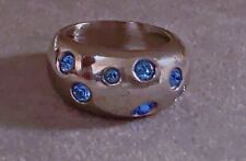 Topaze Dôme argent Bague Yves Saint Laurent YSL ring silver T52 Cadeau Noel