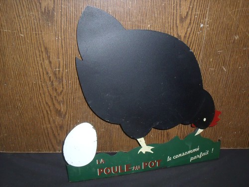 Tole peinte poule pot no - la,