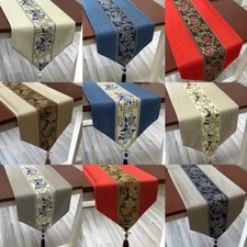 1pc Chinois Jacquard Chemin de Table Tissu Gland Doux Cuisine Dîner Décor