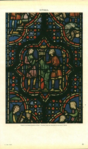 Document ancien vitrail - , de