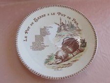 Assiette fable de la fontaine Georges Dreyfus le pot de terre et le pot de fer