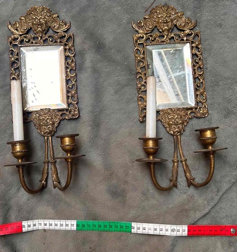 Paire appliques bronze - d'appliques, en