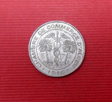 tres joli JETON piece de necessité 5 ctms , 1916 chambre commerce d'ALGER
