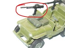 DINKY TOYS 1X MITRAILLEUSE en METAL NOIR pour la jeep militaire 612 SAS (R165)