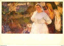 Art - Peinture - B Kolesnik - Portrait de la trayeuse M K Savtchenko deux fois H