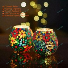 Multicolore Fleurs Verre