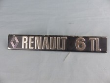 RENAULT 6 TL ancien emblème logo sigle monogramme hayon coffre en aluminium