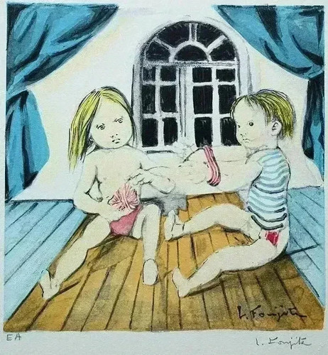 Léonard foujita le tricot - léonard, :