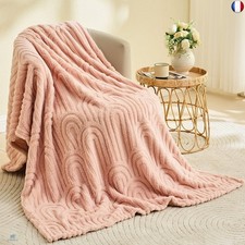 Wajade Couverture Plaid Polaire Super Chaude, Plaid Fausse Fourrure Haute