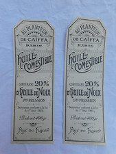2 ETIQUETTES PAPIER HUILE