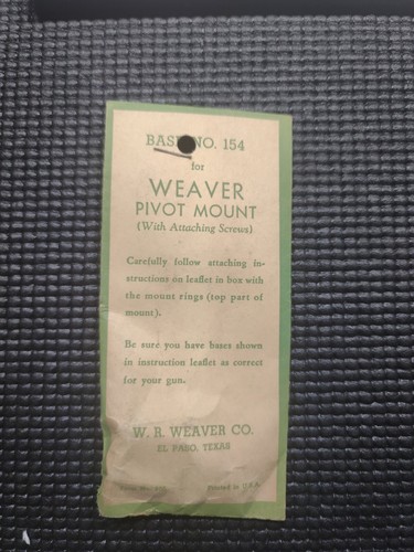 Weaver pivot mount base 154 - pivot,